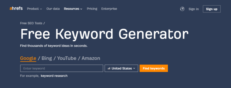 Ahrefs SEO tool interface