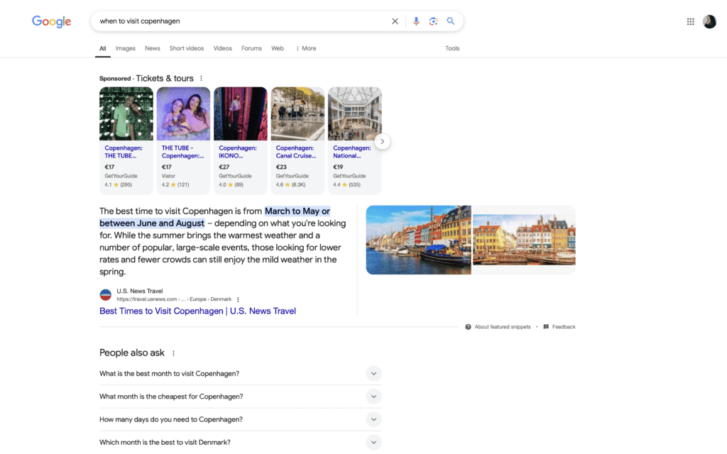 featured snippets