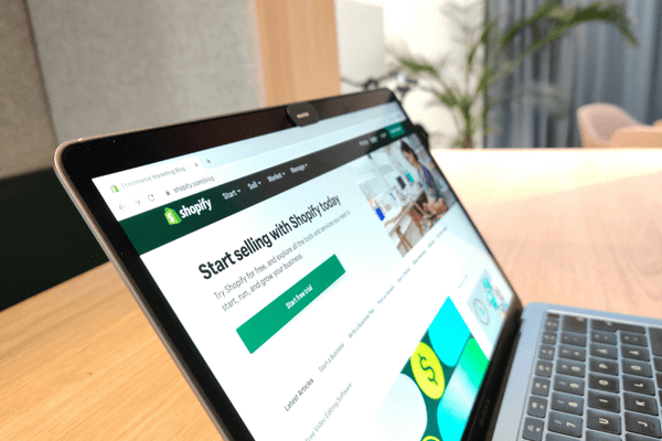 shopify store on desktop